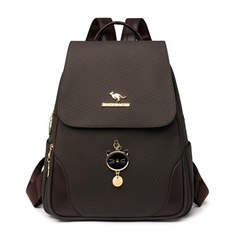 Fashionable Soft Leather Large-capacity Travel Backpack, Dual-purpose Single-shoulder Schoolbag Casually