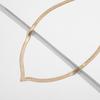 Classic Clavicle Blade Snake Chain Necklace for Women Fashion Gold Color Twist Flat Chokers Necklace Zircon