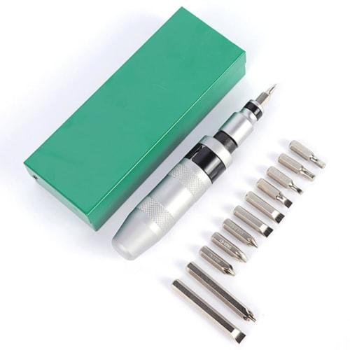 Impact Driver [Great for Removing Stripped Screws and Removing Rust] 13-Piece Impact Driver Set, Screwdriver Set, Maintenance, Repair, Multi-Function