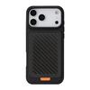 2 in 1 Detachable Carbon Fiber Magnetic Cards Solt Case For iPhone 17 Pro Max 16 Plus 15 14 13 12 Shockproof RFID Stand Cover