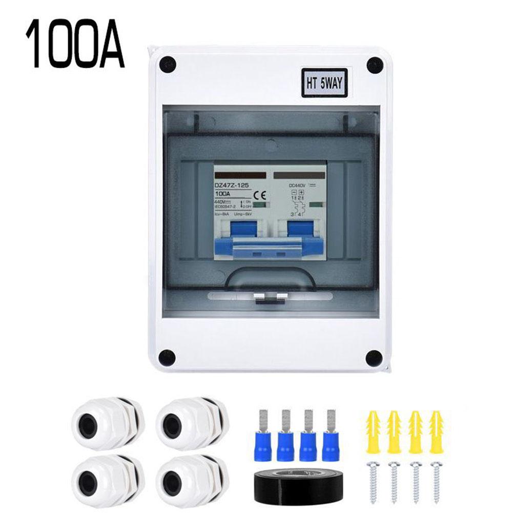 Waterproof Solar Isolator Switch Box DC440V Circuit Breaker PV Disconnect Switch for Wind/Solar/Hybrid System 6 125A Rated