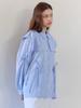 Moi Fair Trench Ribbon Shirt / Skyblue
