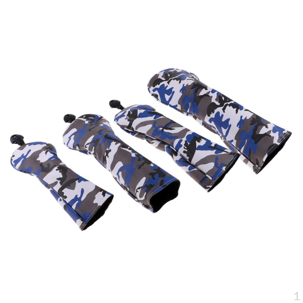 4X Covers 1 3 5 UT Driver Wood Clubs for head - Camo Blue