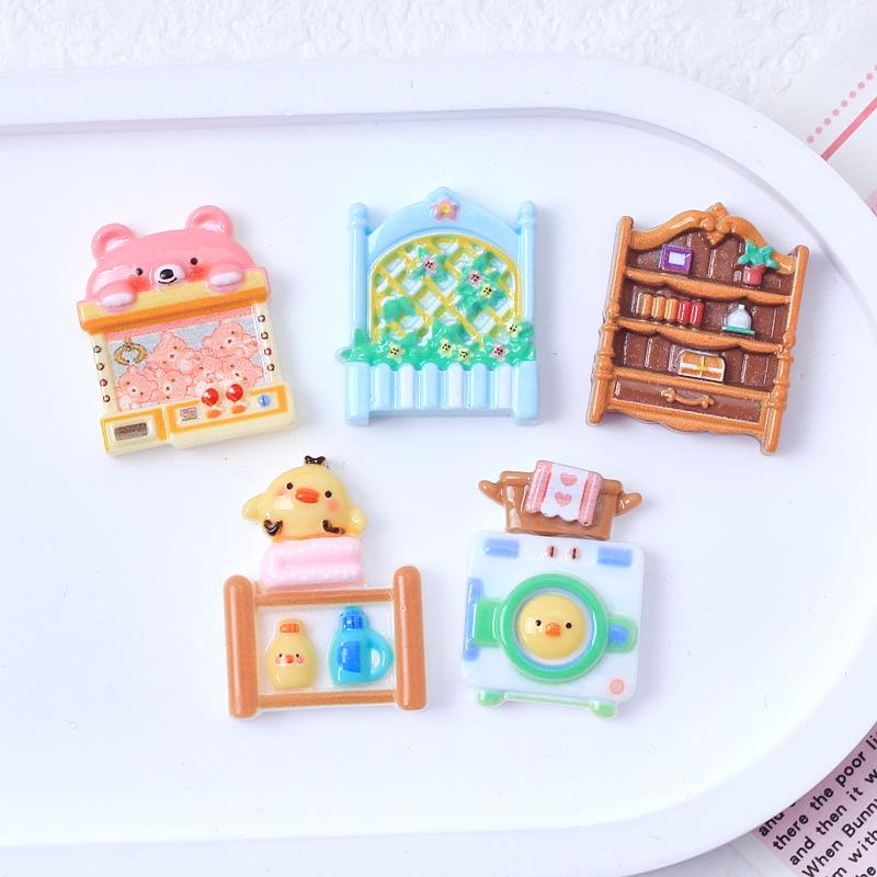 Cute Chicken Cartoon Resin Accessories: Phone Case, Hair Clip, Jewelry DIY Kit