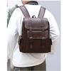 Herren Rucksack PU Leder Rucksack Große Laptop Rucksäcke Männlich Schwarz Schultasche Für Teenager Jungen