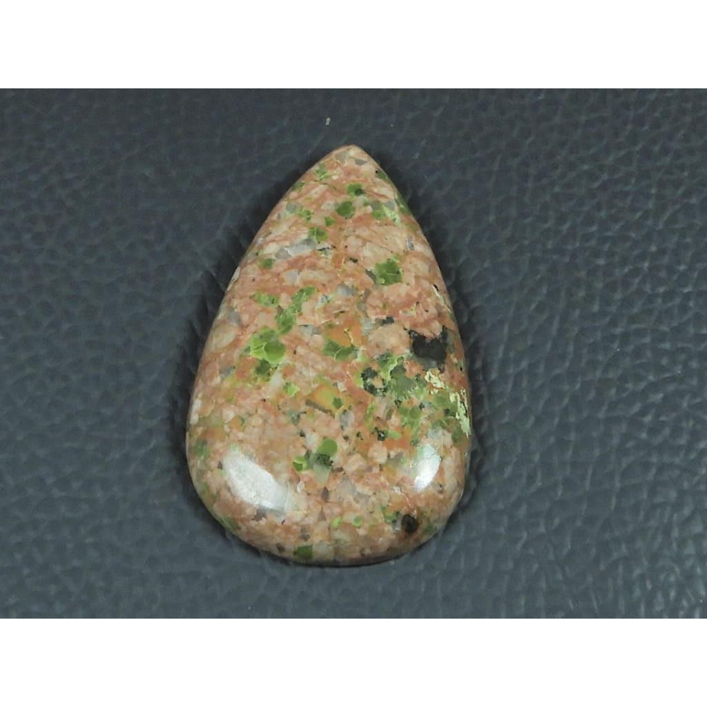 25X42X06MM Natural Unakite Jasper Pear Shape Cabochon Loose Gemstone 58Cts. G-410