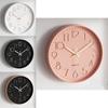 Modern Round Quartz Wall Clock With Silent Motion For Living Room Decor