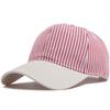NEUE Mode Koreanischer Stil Gestreiftes Weiches Oberteil Baseballkappe für Damen Herren Sommer Sonnenhut Outdoor Sport Lässig Unisex Papa Hut
