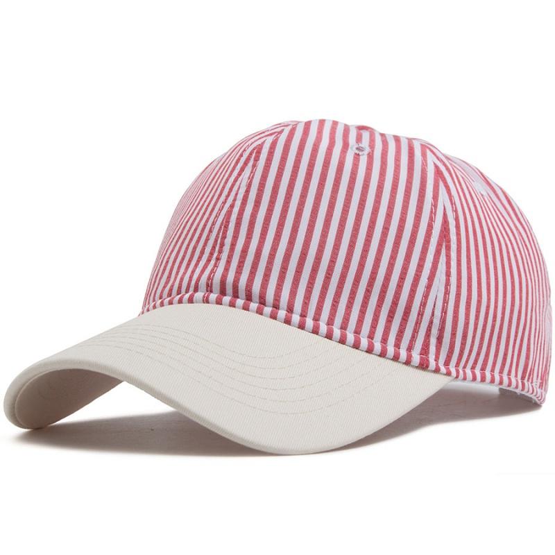 NEUE Mode Koreanischer Stil Gestreiftes Weiches Oberteil Baseballkappe für Damen Herren Sommer Sonnenhut Outdoor Sport Lässig Unisex Papa Hut