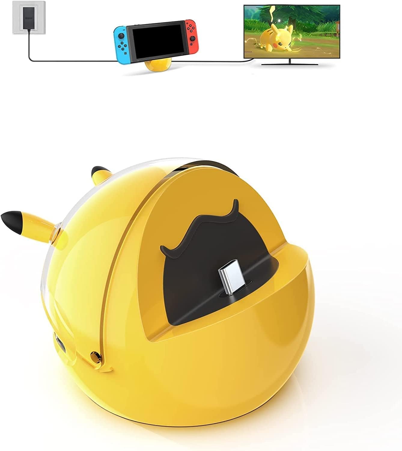 

Док-станция для Switch, новейшая система, совместимая, зарядная док-станция, портативная док-станция для Switch, порт Type-C, совместима с Nintendo Switch, замена [HDMI] жёлтый