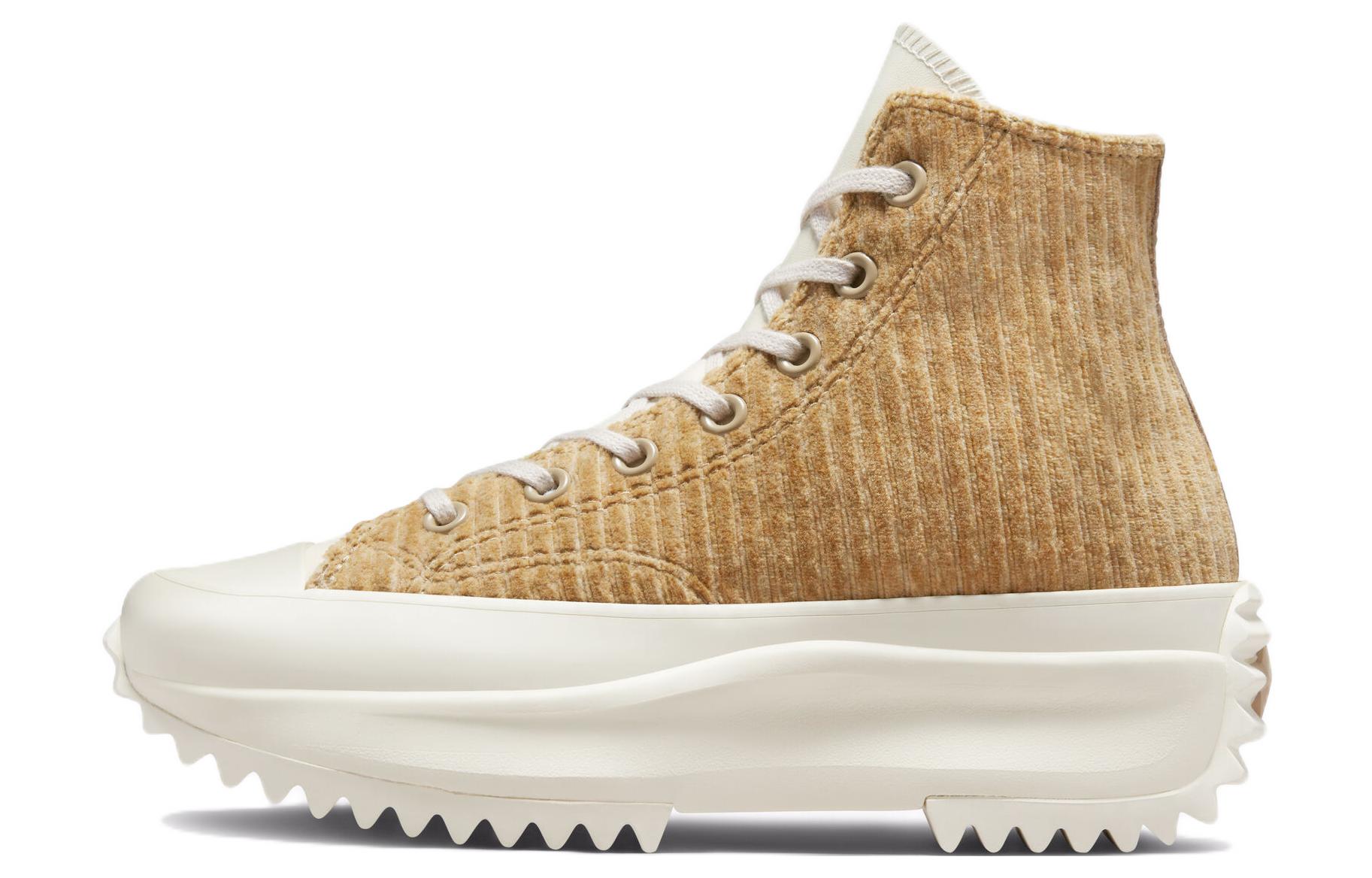 Converse Run Star Hike Platform High Striped Knit - Nomad Khaki 35