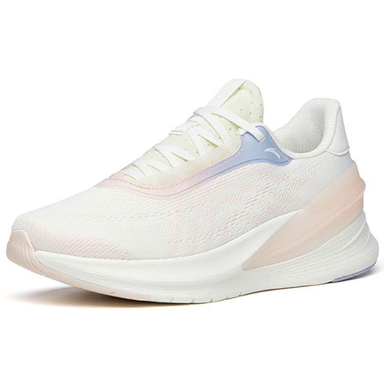 Anta Comfortable Versatile Shock Absorbing Lightweight Low Top Training Running Shoes Women sneaker White Green Pink 122215556-2