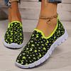 Women's Large Size Spring and Summer Casual Flying Weave New Soft Sole Breathable Mesh One-foot Slip-on Shoes