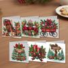 6pcs Xmas Pattern DIY Diamond Painting Greeting Card Set with Envelope Diamond Art Greeting Cards Congratulations Cards & Gifts