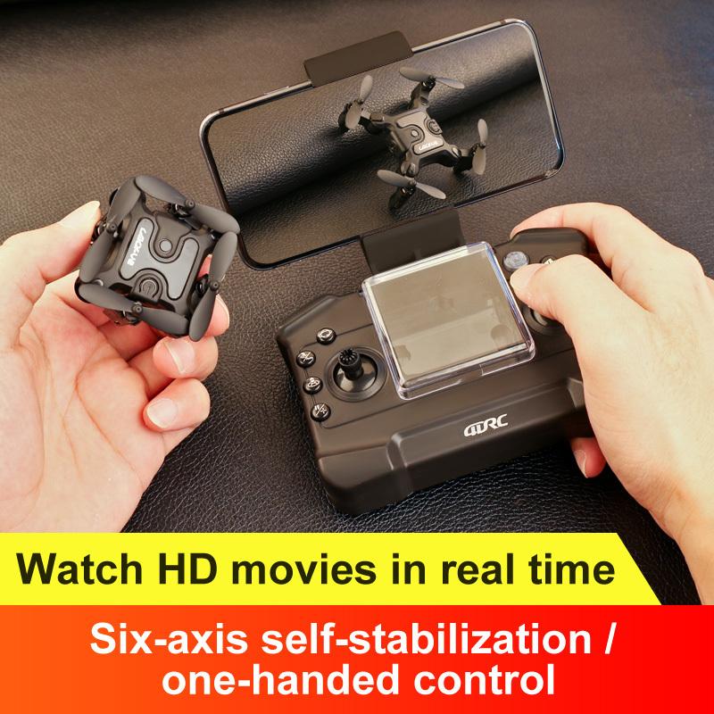 4DRC V2 Mini Drone HD Camera WiFi Fpv Air Pressure Altitude Hold Black And Gray Foldable Quadcopter RC Drone Toy