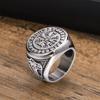Vnox Cool Punk Norse Viking Thor Mjolnir Hammer Rings for Men,Solid Stainless Steel Metal Rock Axe Signet Finger Bands Jewelry