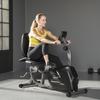 Recumbent Exercise Bike, Wheels, Magnetic Resistance, Adjustable Seat, 132 x 62 x 100 cm, Black