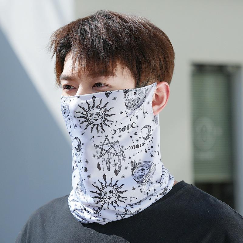 Unisex UV Protection Breathable Face Mask & Neck Gaiter with Ear Loops for Summer Cycling
