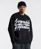 CREAM SODA LAB Big Graphic Jacquard Knit Sweatshirt Black