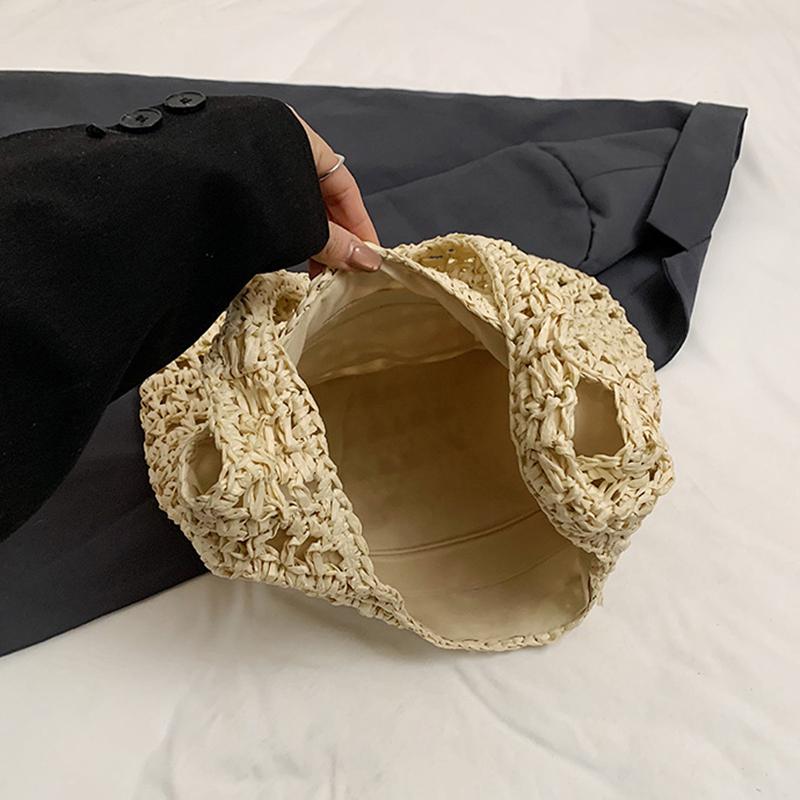 Summer Straw Woven Bag for Women Shoulder Bag Raffia Paper Rope Boho Beach Handbags Casual Messenger Crossbody Bag Female Purse
