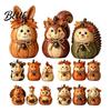 Country Style Thanksgiving Ornaments 3PCS Rustic Autumn Harvest Wooden Ornaments, Animal Designs Retro Vintage Distressed Wood Crafts Farmhouse