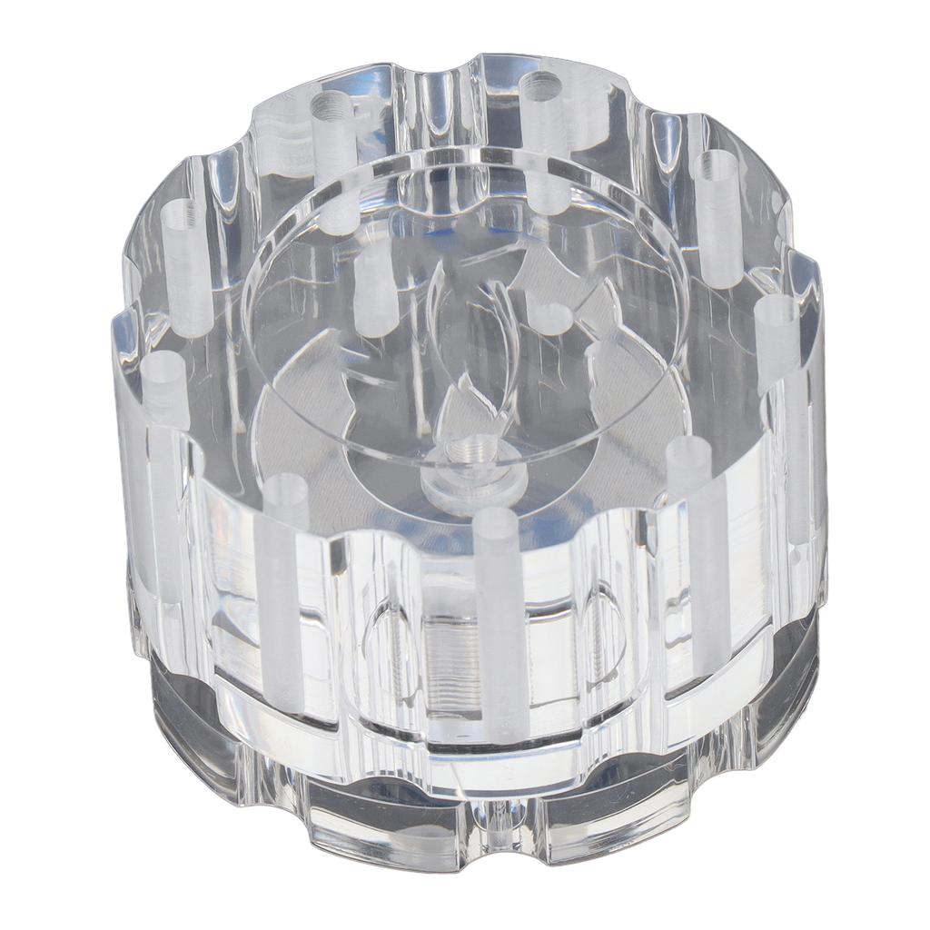 Screwdriver Storage Box 9 Holes 360 Degree Rotatable Tweezers Storage Base Slip Proof Acrylic Screwdriver Holder