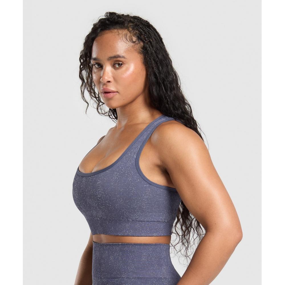 Gymshark Adapt Fleck Sports Bra Weighted Purple Metal Purple B9a7h Pb8x