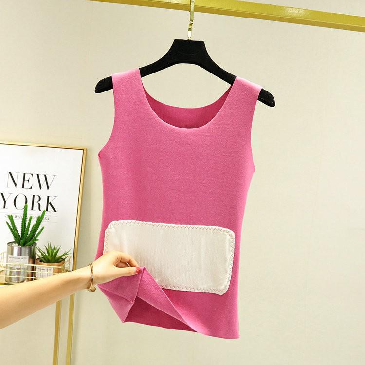 Women's Seamless Thermal Vest: Upgraded Velvet Belly Protection for Autumn and Winter