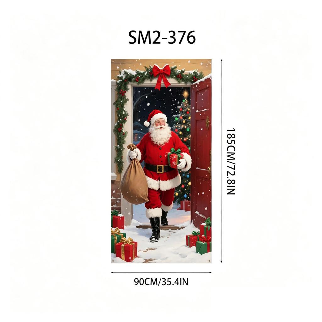 Santa Claus Christmas Hanging Cloth Background Decoration