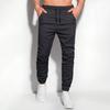 Men's Classic Outdoor Loose Casual Multi-pocket Work Pants, Youth Elastic Waist Drawstring Drawstring Leg Pants