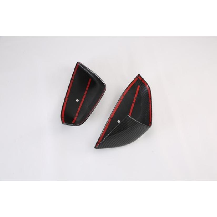 ABS Carbon Fiber Rearview Mirror Lid Cover Trim For 2013- Tesla Model S 2pcs