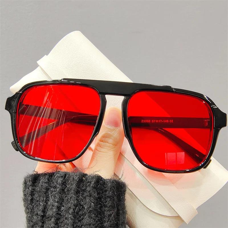 Men Oversized Frame Sunglasses Classic Big Frame Sport Eyeglasses Vintage Brand Design Shades Uv400 Eyewear Trendy Glasses