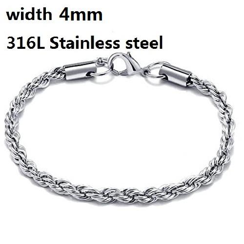 316L Stainless Steel Cuban Chain Bracelet for Men Women Figaro Vintage Metal Viking Kpop Pulseras Emo Cute Luxury Jewelry Gift