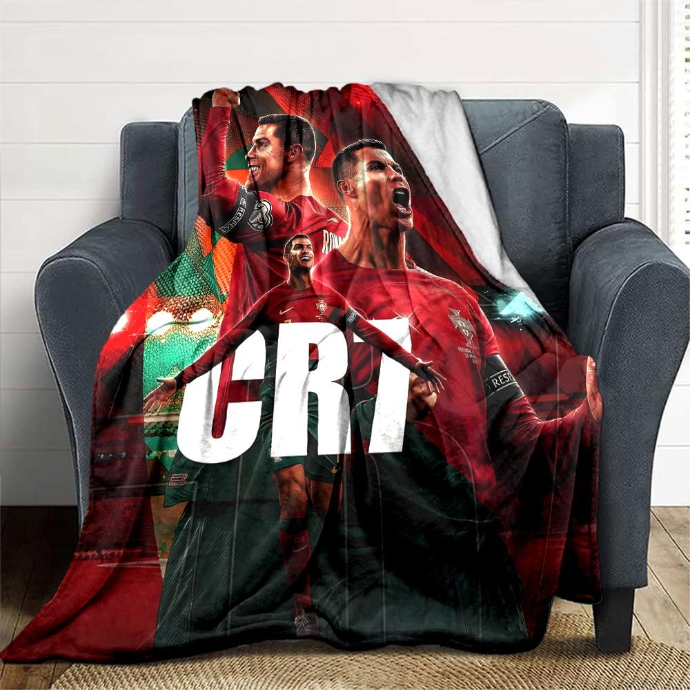 1pc Number 7 Soccer Blanket, Gift, for Men and Women, Soft Blanket, Good for Sofa Bed Couch Travel, Lightweight Flannel Blanket