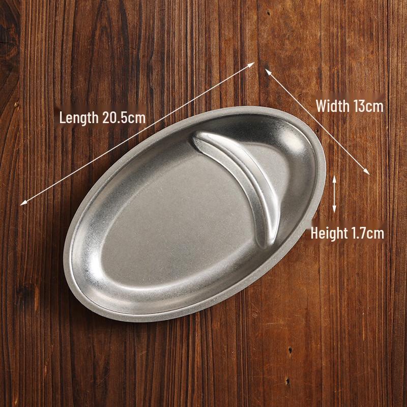 ZISIZ Retro Stainless Steel Rectangular Camping Tray