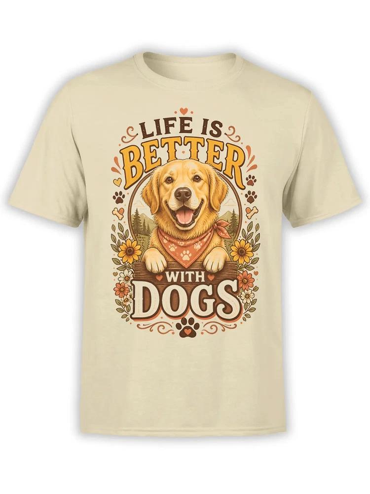 Better With Dogs Dog Tshirt Unisex S