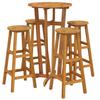 VidaXL Ensemble de Bar de Jardin 5 pcs, Table et Chaises avec Repose-Pieds, Ensemble de Meubles de Terrasse Extérieur, Bois 3154381