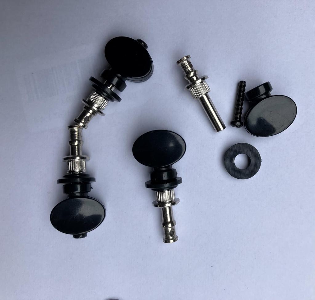 Ukulele Tuning Set of 4 Black Pegs, (11 ratio), (2L + 2R)