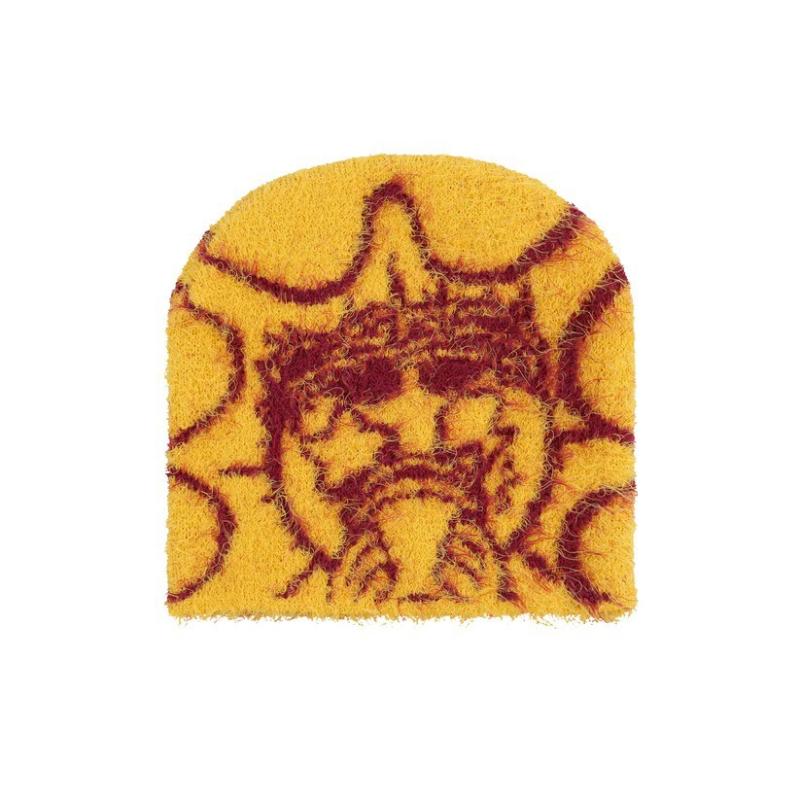 Europäischer und amerikanischer Trend Y2K-Mode multifunktionale Cartoon-Muster Jacquard Herbst und Winter warme Strickmütze