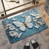 VIKAMA Minimalist Butterfly Quick Drying Anti-Slip Floor Mat for Bathroom Entrance - Non-Slip Carpet Mat