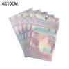 20 Pcs Zip Bags Aluminum Foil Hologram Food Mylar Pouch Small Water Proof Zipper Reclosable Pouches Plastic Self Seal Bag