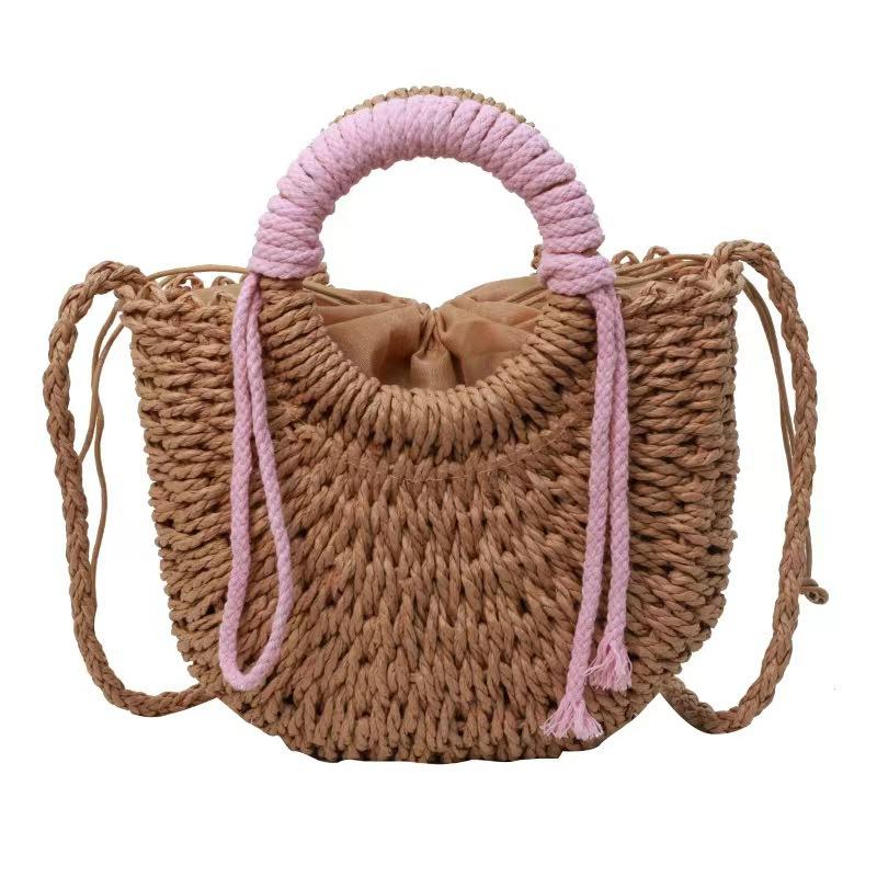 Straw Bag Fashion Women'S Bag One Shoulder Messenger Bag Women'S Portable Vegetable Basket Bag