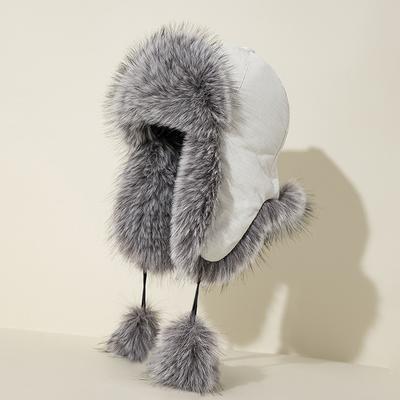 Cute Puppy Plush Hat Female Winter Cycling Warm Thickened Ear Protection Head Wrap Cap Cartoon Lei Feng Hat