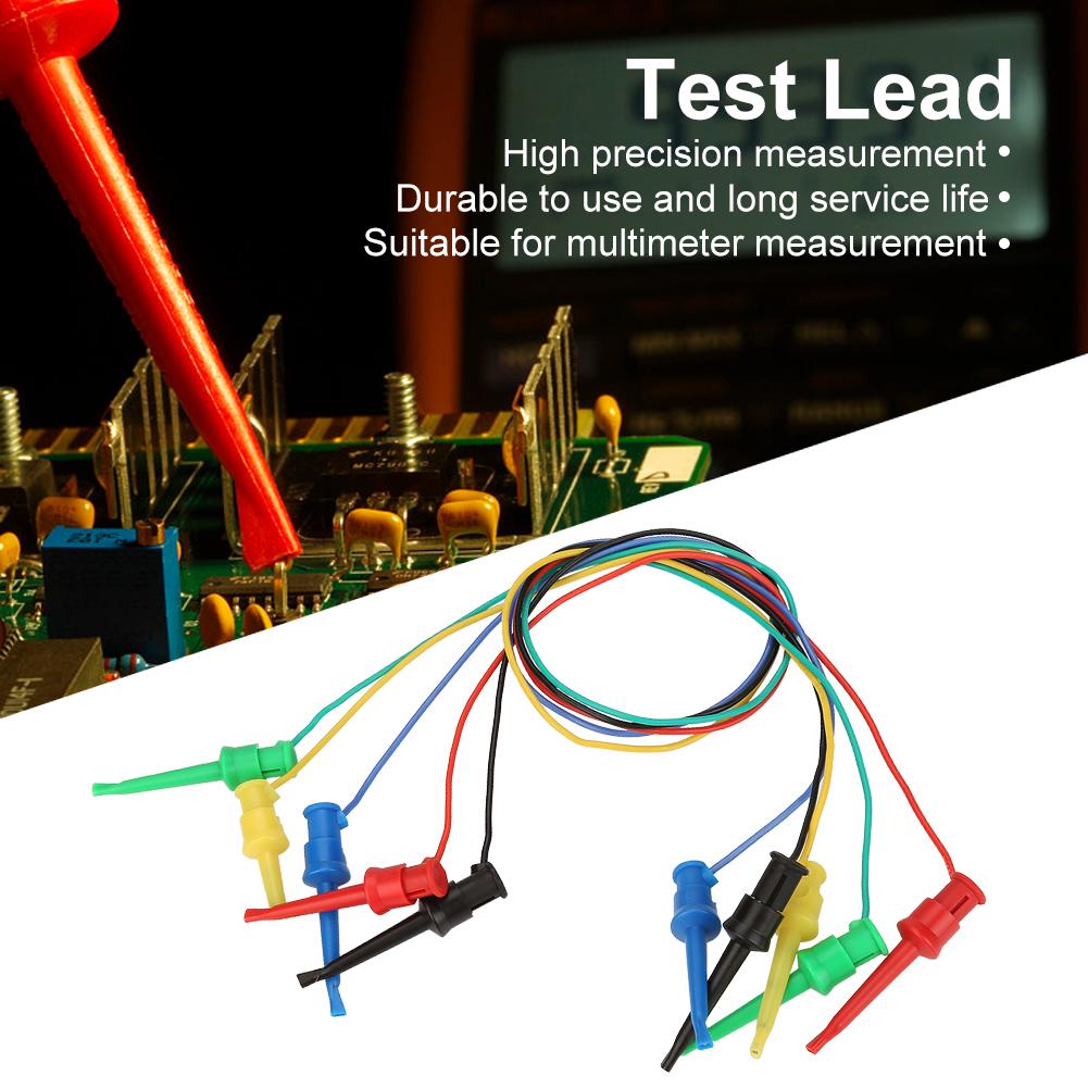 5Pcs Colorful Multimeter Electrical Test Dual SMD IC Silicone   Test Clip Hook