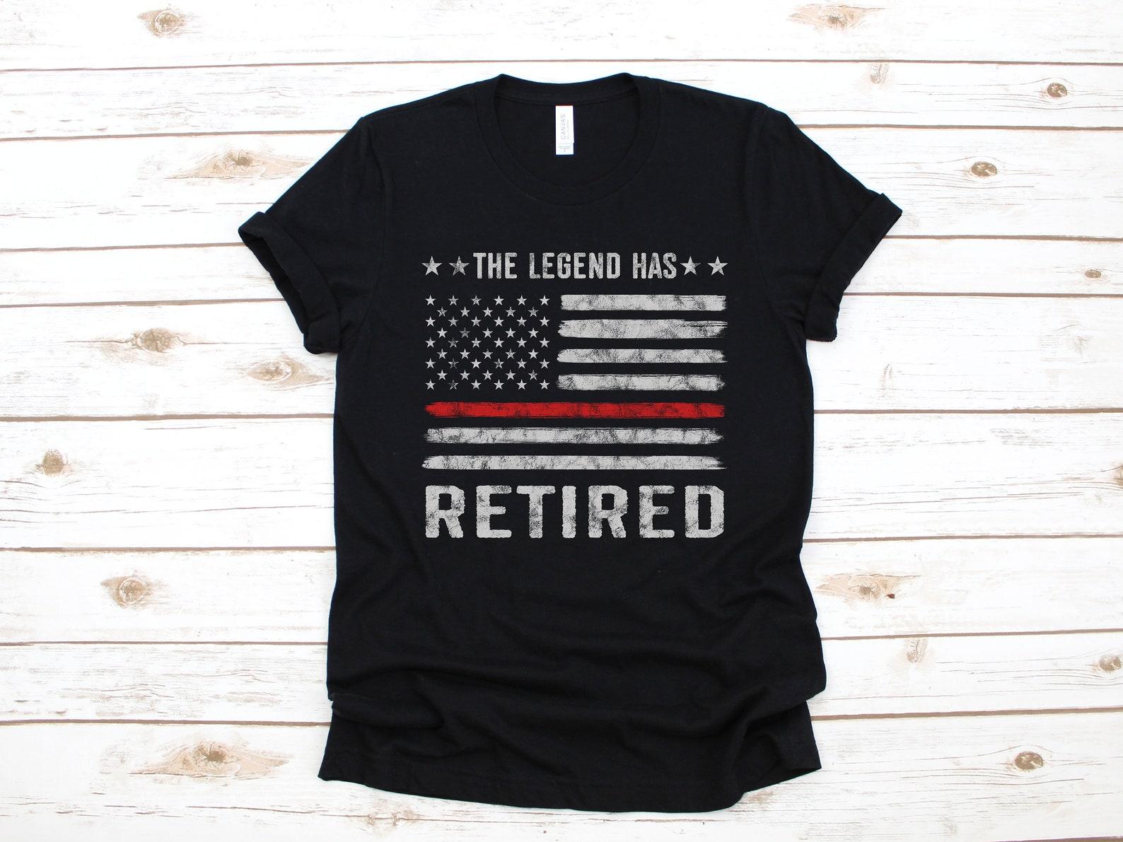 Retired Firefighter Legend Shirt, Firefighter Retirement Thin Red Line T-Shirt,T-shirt, T-shirt, T-shirt, Tank Top M