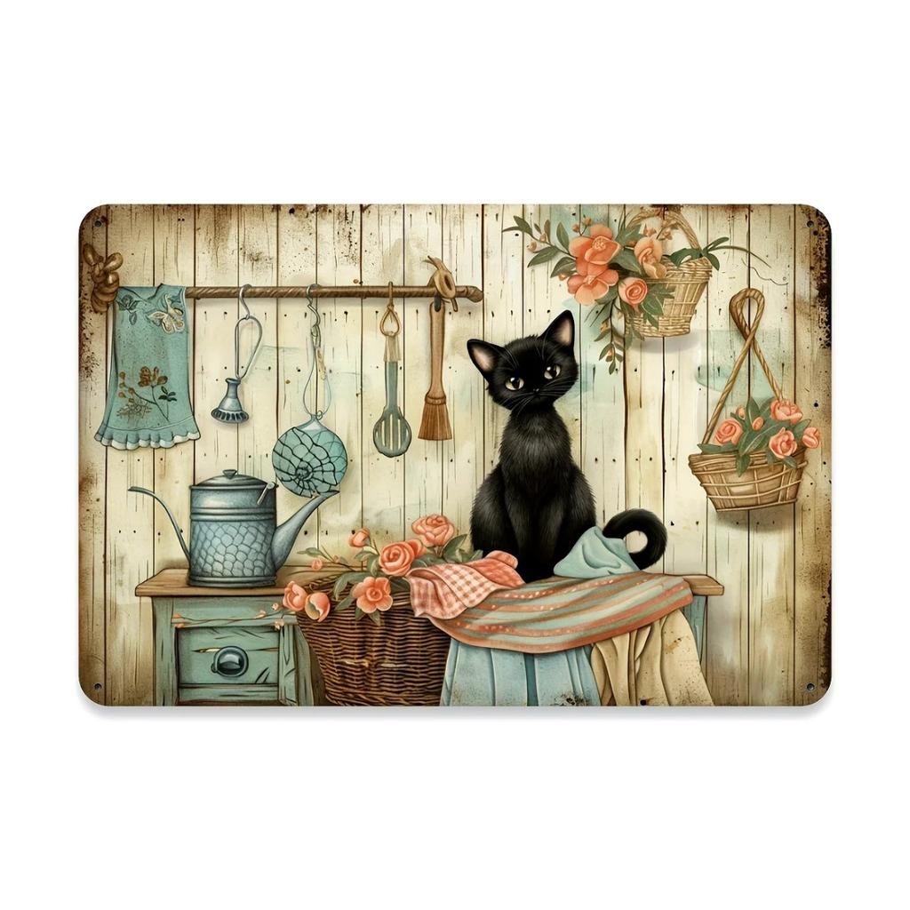 Im Garten Vintage Floral Gartenarbeit Metallblechschild Retro Natur Wanddekor Rustikales Schild für Gewächshaus Garten Sie