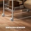 Five-Steel Mesh Basket Storage Trolley, with Wheels - White