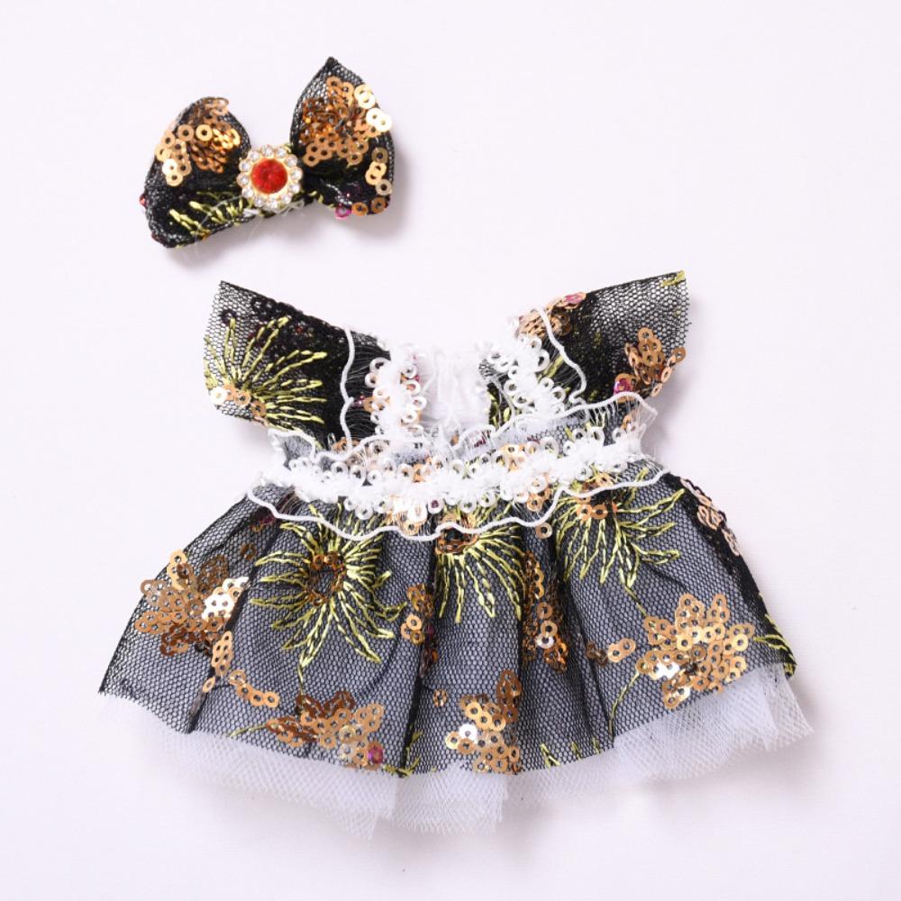 

Ручная работа Сидящий Лабубу Время Ткань Кружево 17 см Плюшевые Куклы Одежда Хлопковые Кукольные Аксессуары Style 1