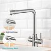 ULA Filtered Kitchen Faucets Hot and Cold Drinking Water 3-ways Filter Kitchen Sink Mixer 360 Rotation Taps
