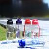 2026 Neuer Knopfdruck Klappdeckel Kunststoff Wasserflasche Tragbarer Handheld Sportbecher für Schüler Büro Fitnessstudio Outdoor-Aktivitäten